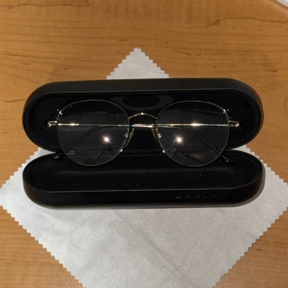 SOJOS Silver Round Metal Full Rim Eyeglasses Frames, Solid Pattern Unisex